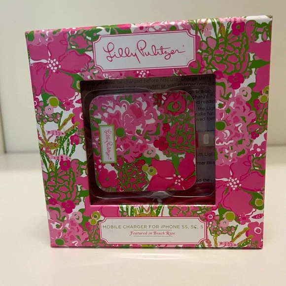 Lilly Pulitzer - Mobile Charger 8-Pin - Beach Rose - Picture 3 of 4
